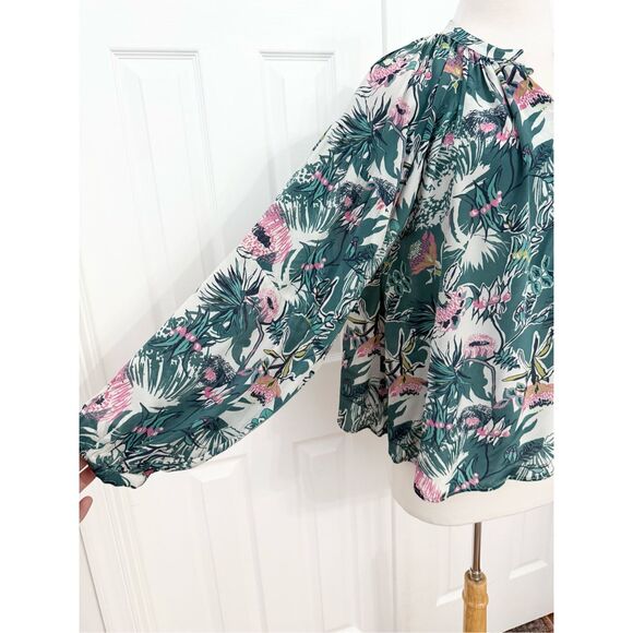 Chufy Womens Nulla Green Floral Ivy Blouse Size XS - Picture 3 of 6